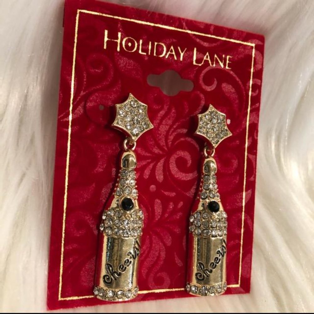 Charter Club Champagne Drop Earrings